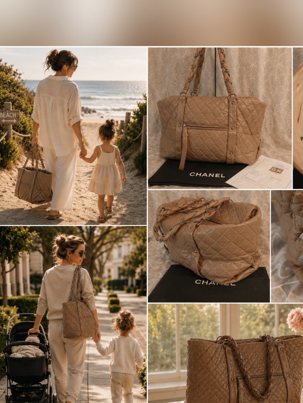 Chanel Vintage Series 11 Era Lambskin Lady Braid Travel Tote